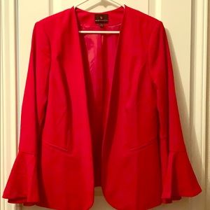 Red business jacket